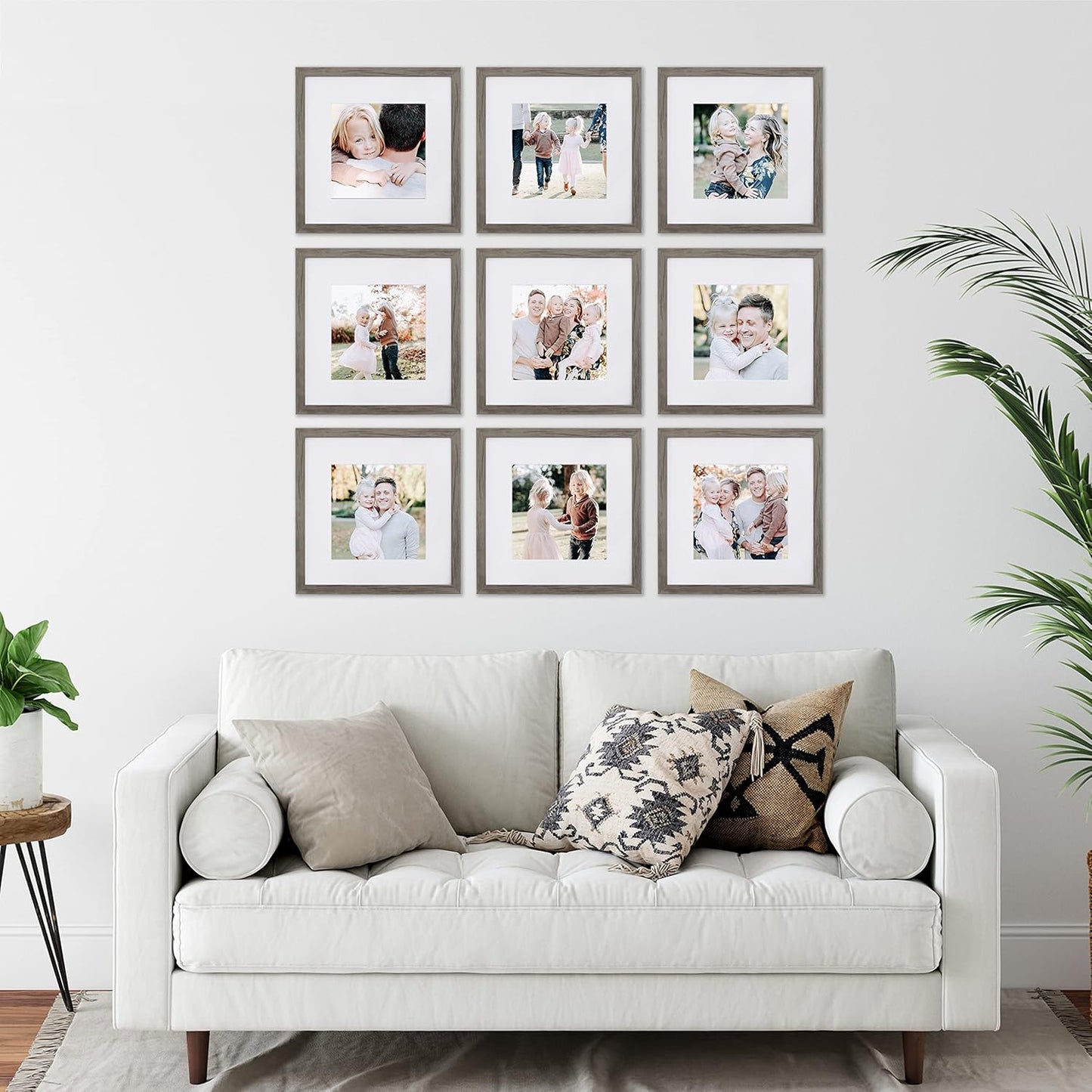 Sheffield Home 9 Piece Gallery Wall Frame Set, 11x14 in. matted to 8x10 in. (Matte Black)
