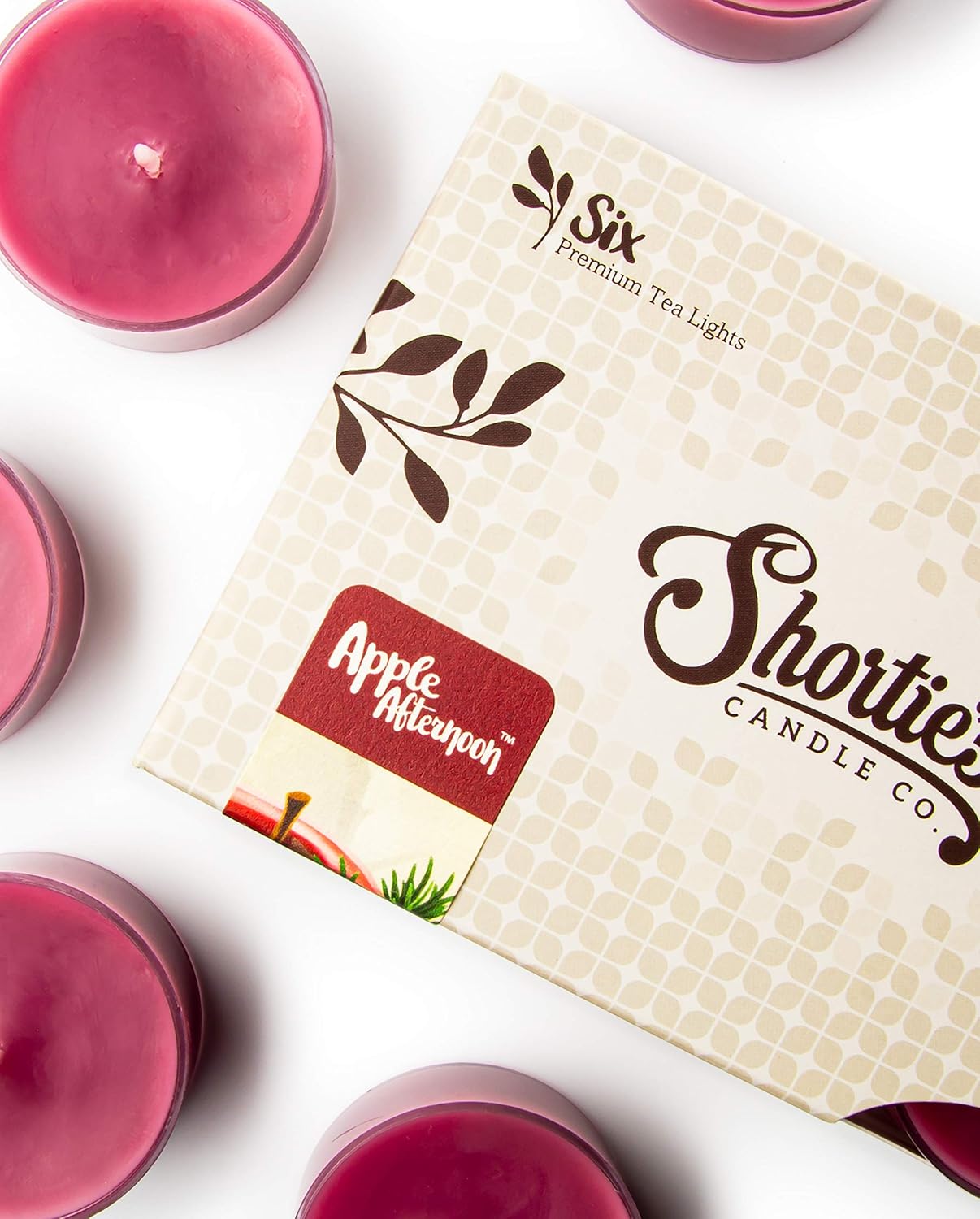 Shortie's Candle Company Coconut Cove Premium Tealight Candles - 6 White Highly Scented Tea Lights - Beautiful Candlelight - Made in the USA - Fruit & Berry Collection