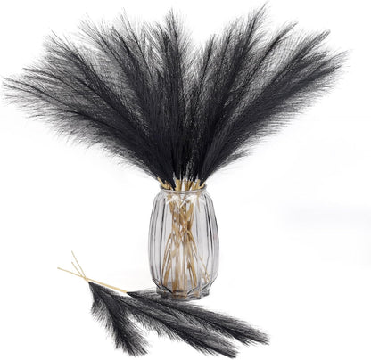 30pcs Pampas Grass Decor,21" Artificial Pompous Grass Bulk,Small Vase Filler Pompas Grass for Home Wedding Living Room Wall Party Decoration (Beige,Light Brown, 21 Inch 30 Pcs)