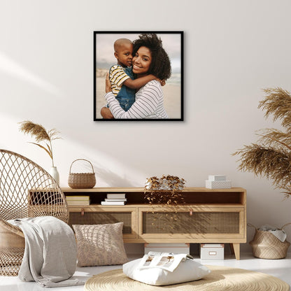 Americanflat 24x36 Poster Frame with Polished Plexiglass - Streamline Collection - Thin Border Picture Frame for Wall Display - Hanging Hardware Included - Black - Colors C