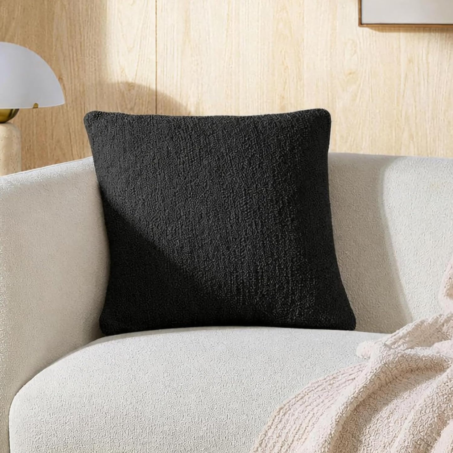 Sunday Citizen Snug Throw Pillow – Soft Memory Foam Decorative Pillow, Plush Snug Fabric Cover, Cozy Sofa & Bed Pillow, Washable Cover, Luxury Throw Pillow (Biscotti)