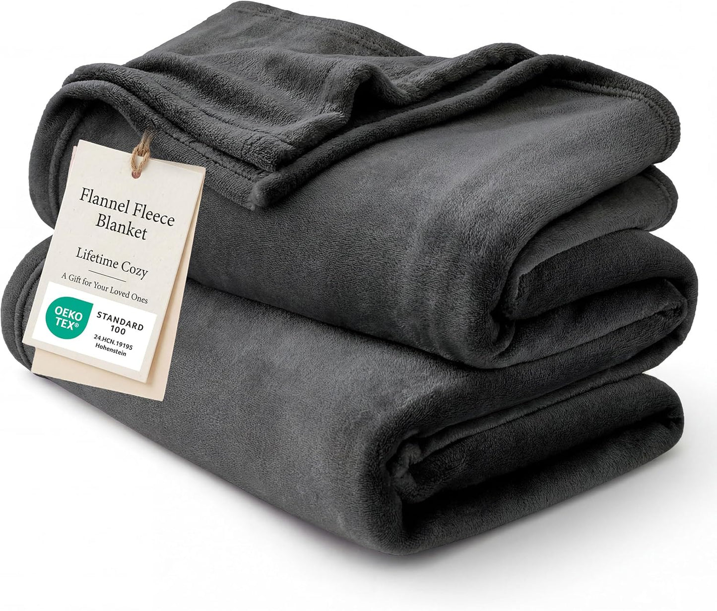 Bedsure GentleSoft Fleece Throw Blanket for Couch Grey - Lightweight Plush Fuzzy Cozy Soft Blankets and Throws for Sofa, Couch, Travel, Camping, 50x60 inches - Colors A