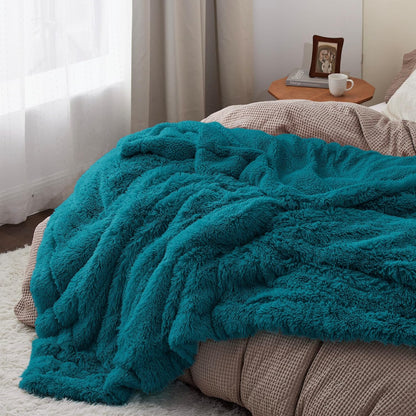 Bedsure GentleSoft Fluffy Fuzzy Faux Fur Throw Blanket for Couch, Soft Sherpa Fleece Cozy Gifts for Women, Plush Bed Blanket Room Decor for Men, Thick Warm Minky Teen Gifts Winter Bedding