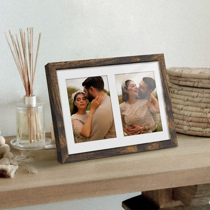 DUENPY 14x26 Collage Picture Frame 4x6 Collage Picture Frame Displays Twelve 4x6 inch Photos Available Horizontal Wall Mounting Display and Vertical Black - Colors A