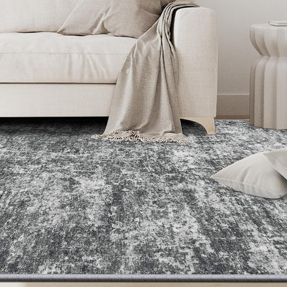 8x10 Area Rugs for Living Room Rug Washable: Abstract Large Rug for Dining Room Bedroom Carpet Non Slip 8 by 10 Indoor Modern Nursery Home Office Blue Grey