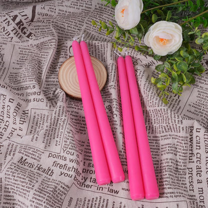 Viyffo Taper Candles, 10 Inch, 4 Pack, Olive Glow – Unscented, Dripless & Smokeless Design, Up to 8 Hour Burn – Long Tall Taper Candlesticks for Wedding, Dinner & Home Decor