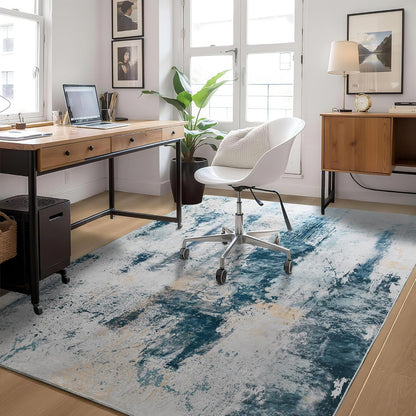 Ompaa 2x6 Rug Runners for Hallways Kitchen Runner Rug Non Slip Washable Grey Long Runner Rugs with Rubber Backing Soft Abstract Carpet Runner for Hallways, Kitchen, Bedroom, Bathroom, Entryway - Colors B
