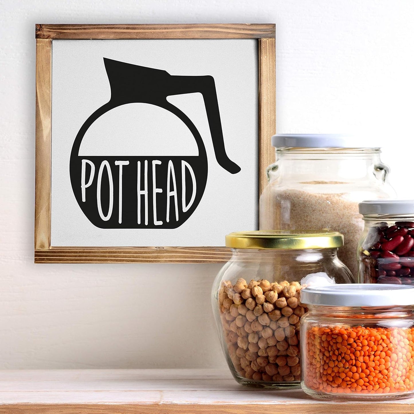 Coffee Bar Sign Decor 8x17 Inch, Coffee Sign Decor, Wooden Kitchen Wall Art