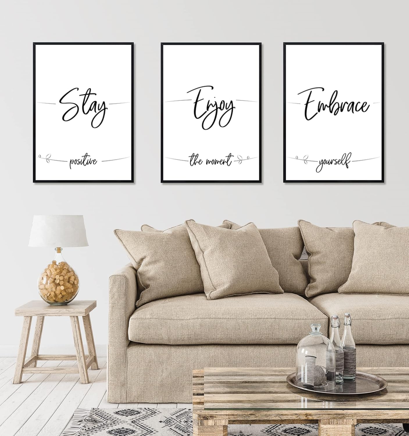 ELSKER&HOME 22.375 x 34 Poster Frame 3 Pack, Black Picture Frame for Horizontal or Vertical Wall Mounting, Sturdy and Scratch-proof