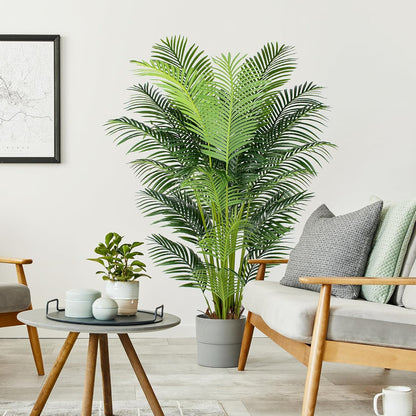 YEPDIN 6 Ft Artificial Tropical Palm Tree With 24 Removable Leaves - Large Faux Plant for Indoors and Outdoors, Silk Housewarming Gift, K185