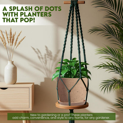 Utopia Home Plant Pots Indoor with Drainage Holes – Set of 5 White Plastic Flower Pots (7/6.6/6/5.3/4.8 Inch) – Modern Planters for Indoor Plants, Room & Office Décor, Great Stocking Stuffers