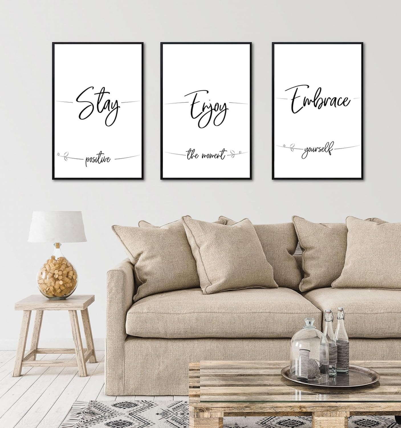 ELSKER&HOME 22.375 x 34 Poster Frame 3 Pack, Black Picture Frame for Horizontal or Vertical Wall Mounting, Sturdy and Scratch-proof