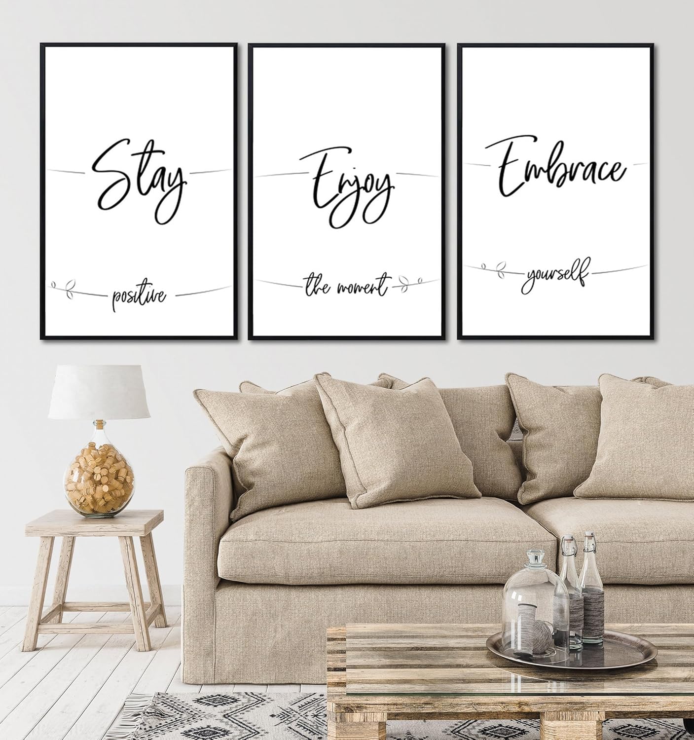 ELSKER&HOME 22.375 x 34 Poster Frame 3 Pack, Black Picture Frame for Horizontal or Vertical Wall Mounting, Sturdy and Scratch-proof