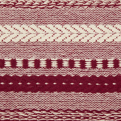 DII Farmhouse Braided Stripe Table Runner Collection, 15x72 (15x77, Fringe Included), Black