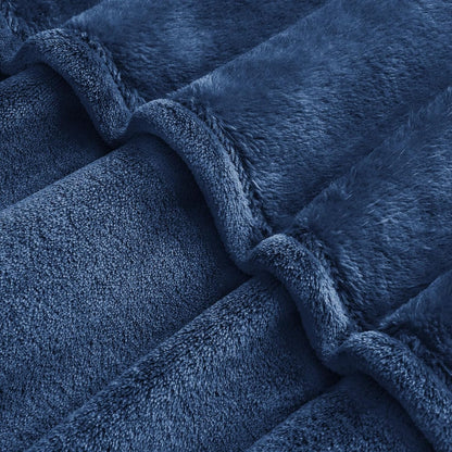 BEDELITE Fleece Blanket Black Throw Blankets for Couch & Bed, Luxury Plush Cozy Fuzzy Blanket 50x60 inches, Super Soft Warm Lightweight Throw Blanket for Travel Camping - Colors A