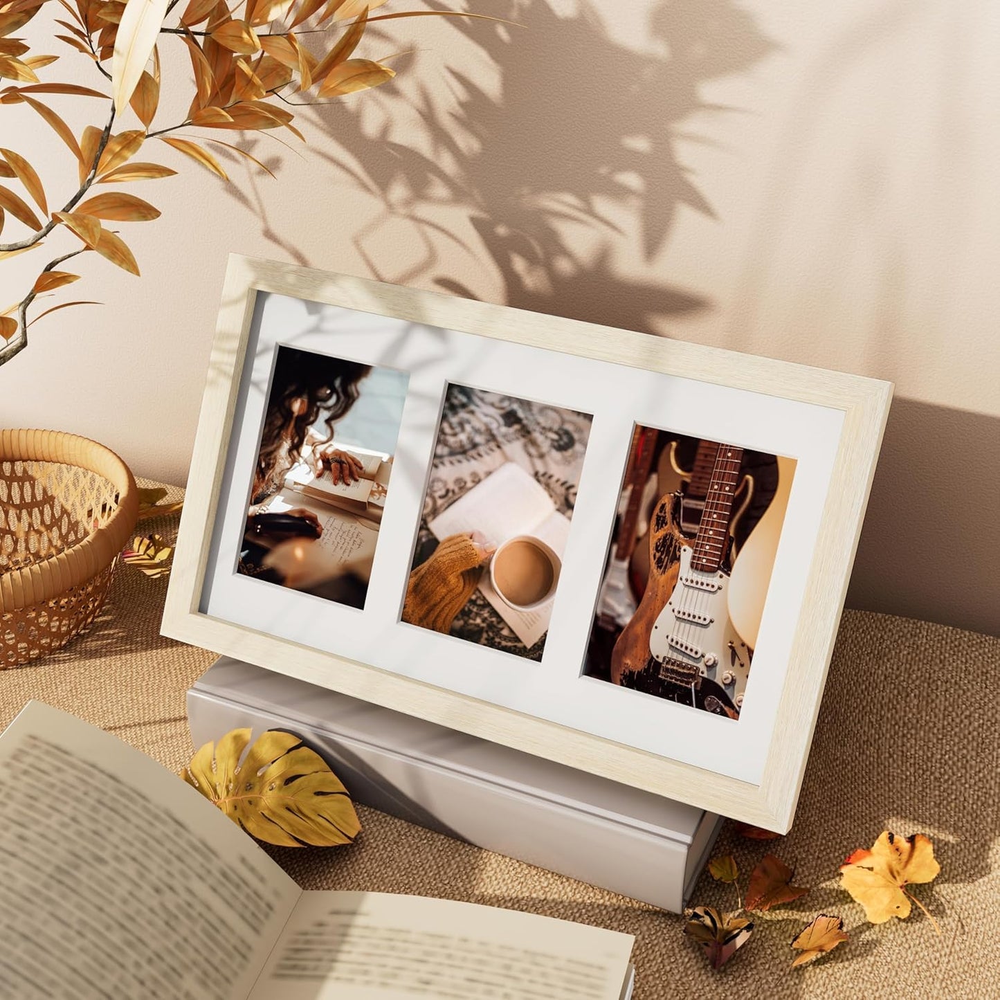 Vittanly 11x14 Collage Picture Frame, Displays 5Pcs 4x6 Pictures with Mat or 1Pcs 11x14 without Mat for Wall Mounting, Picture Frames Collage Wall Decor in Black, 1 Pack