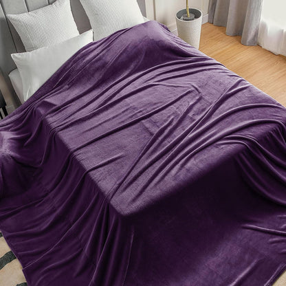 BEDELITE Fleece Blanket Black Throw Blankets for Couch & Bed, Luxury Plush Cozy Fuzzy Blanket 50x60 inches, Super Soft Warm Lightweight Throw Blanket for Travel Camping - Colors A