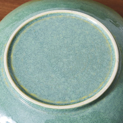 Large Ceramic Decorative Bowl – Blue Reactive Glaze Centerpiece Bowl, Modern Coffee Table Decor Dish, Entryway Catchall Key Bowl, Decorative Fruit Bowl for Dining Table Living Room (12” Dish)
