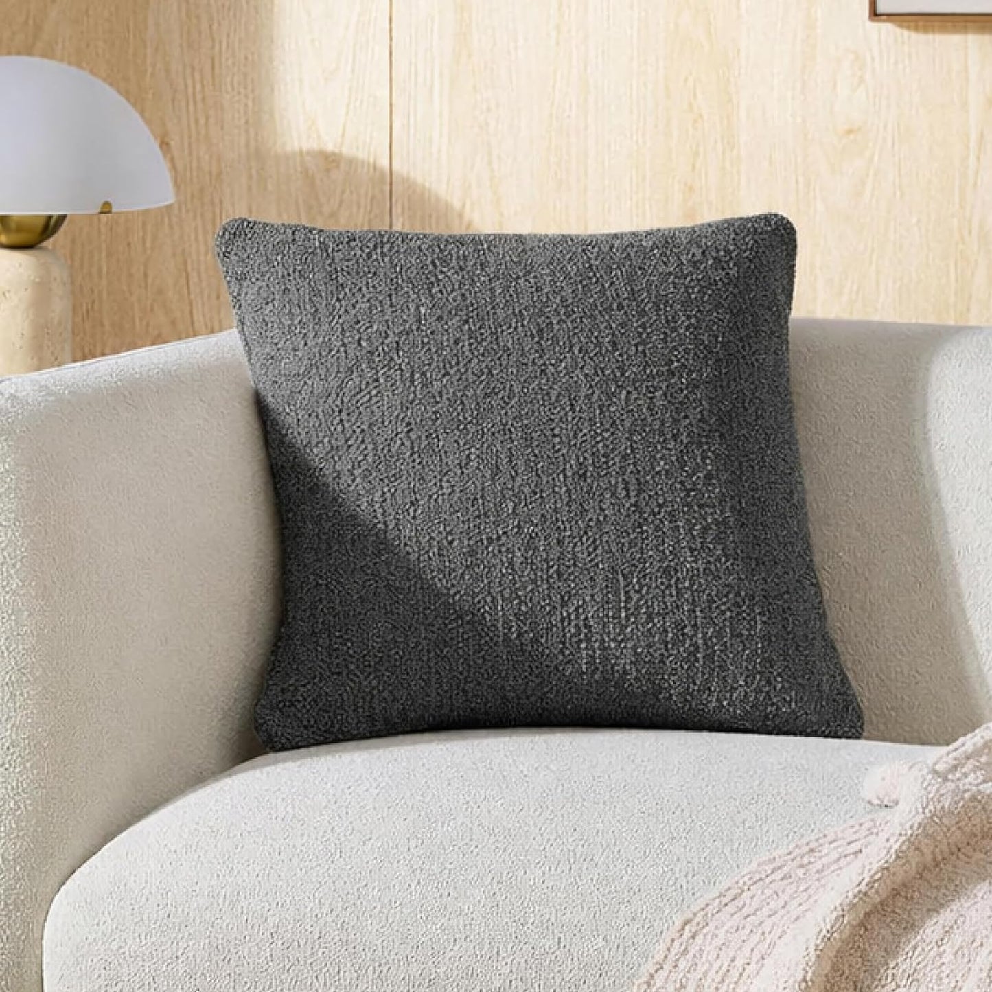 Sunday Citizen Snug Throw Pillow – Soft Memory Foam Decorative Pillow, Plush Snug Fabric Cover, Cozy Sofa & Bed Pillow, Washable Cover, Luxury Throw Pillow (Biscotti)