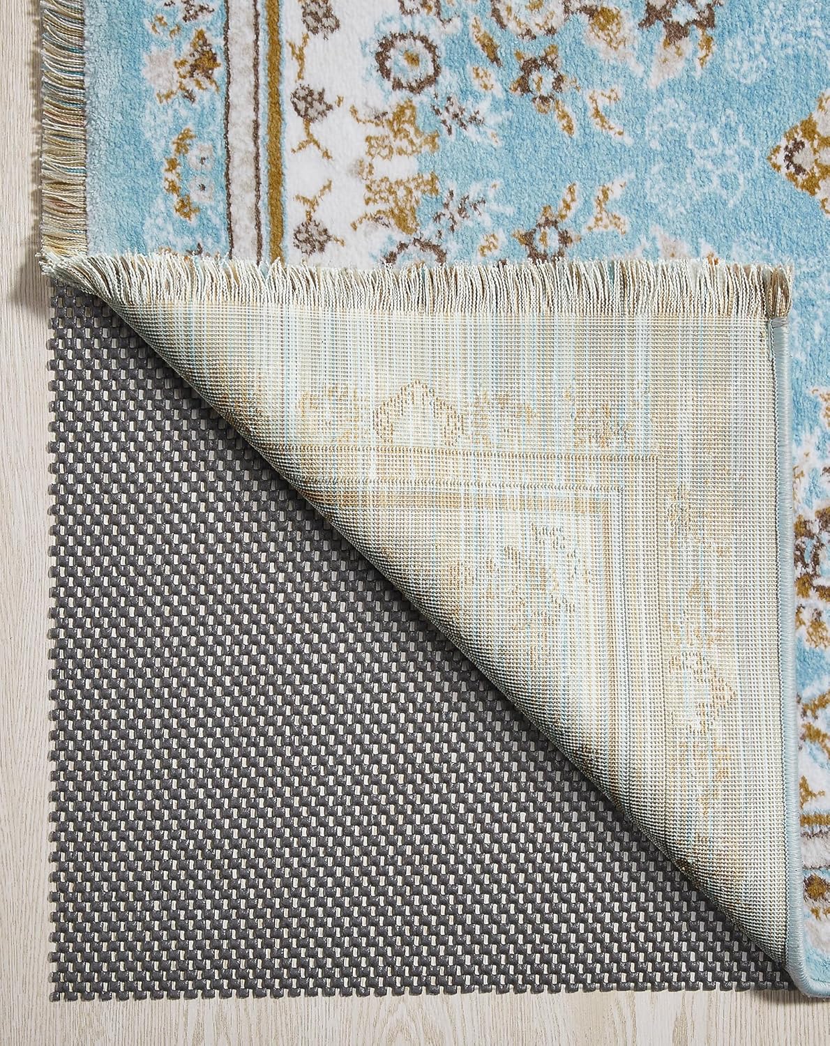 Veken Non Slip Rug Pad Gripper 8 x 10 Feet Extra Thick Pads for Any Hard Surface Floors, Keep Your Rugs Safe and in Place, Under Carpet Anti Skid Mat - Colors B