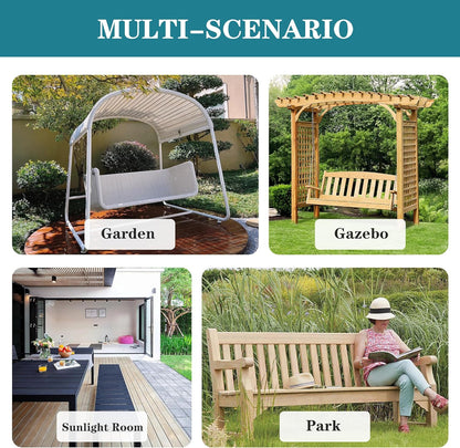 Outdoor Bench Cushions 48 x 18 Inch Thick Waterproof Porch Swing Cushions with Tie Patio Furniture Chair Cushion Bench Pad 5 Year Color Fastness Backyard Seat Pads Navy