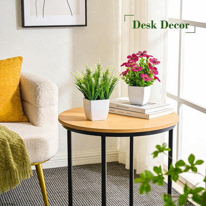 Der Rose 4 Pack Fake Plants Mini Artificial Greenery Potted Plants for Home Decor Indoor Office Table Room Farmhouse Bathroom Decor