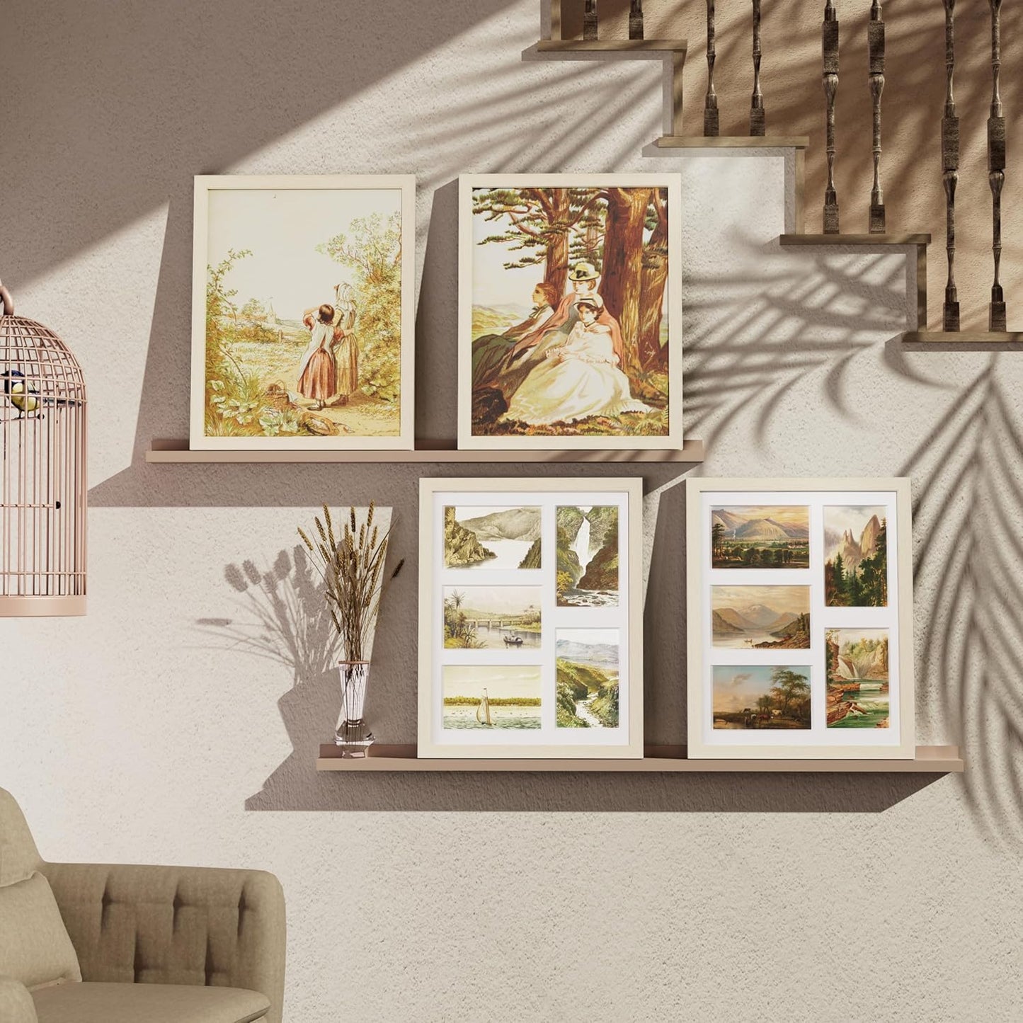 Vittanly 11x14 Collage Picture Frame, Displays 5Pcs 4x6 Pictures with Mat or 1Pcs 11x14 without Mat for Wall Mounting, Picture Frames Collage Wall Decor in Black, 1 Pack