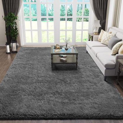 Ophanie Round Rugs 5Ft Ivory Circle Area Rug, Nursery Room Decor, Christmas Aesthetic Bedroom Home Circular Carpet 5 Foot, Fluffy Fuzzy Shag Plush Cream Living Room Rugs for Kids Boys Girls Teen Baby