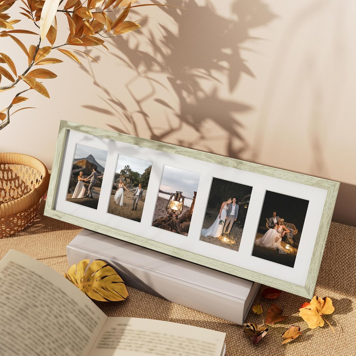 Vittanly 11x14 Collage Picture Frame, Displays 5Pcs 4x6 Pictures with Mat or 1Pcs 11x14 without Mat for Wall Mounting, Picture Frames Collage Wall Decor in Black, 1 Pack