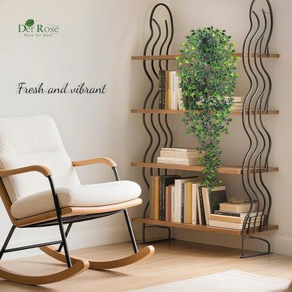 Der Rose 1Pcs 34'' Fake Hanging Plants Artificial Potted Faux Hanging Plants Indoor Pothos Vines for Home Bathroom Bedroom Wall Shelf Decor