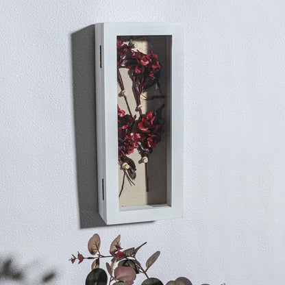 Freezing point Shadow Box Frame 8x8 Shadow Boxes Display Case with Linen Back Memorabilia Awards Medals Bouquet Photos Picture Badge Wedding Memory Box for Keepsakes Carbonized Small Pin Board
