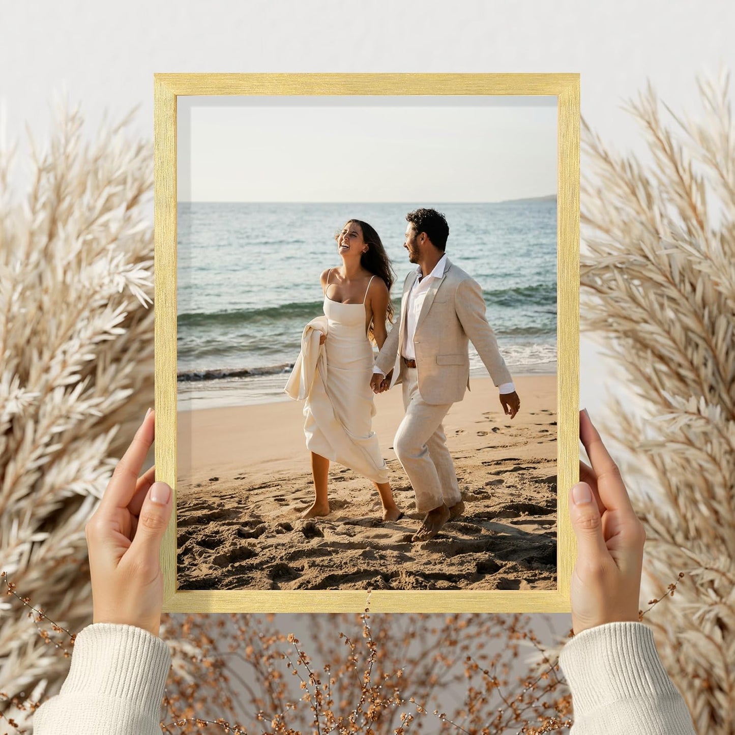 Vittanly 11x14 Picture Frame, Display Pictures 8x10 with Mat or 11x14 without Mat, Photo Frame for Wall Mounting, Black, 1 Pack - Colors A
