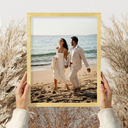 Vittanly 11x14 Picture Frame, Display Pictures 8x10 with Mat or 11x14 without Mat, Photo Frame for Wall Mounting, Black, 1 Pack - Colors A