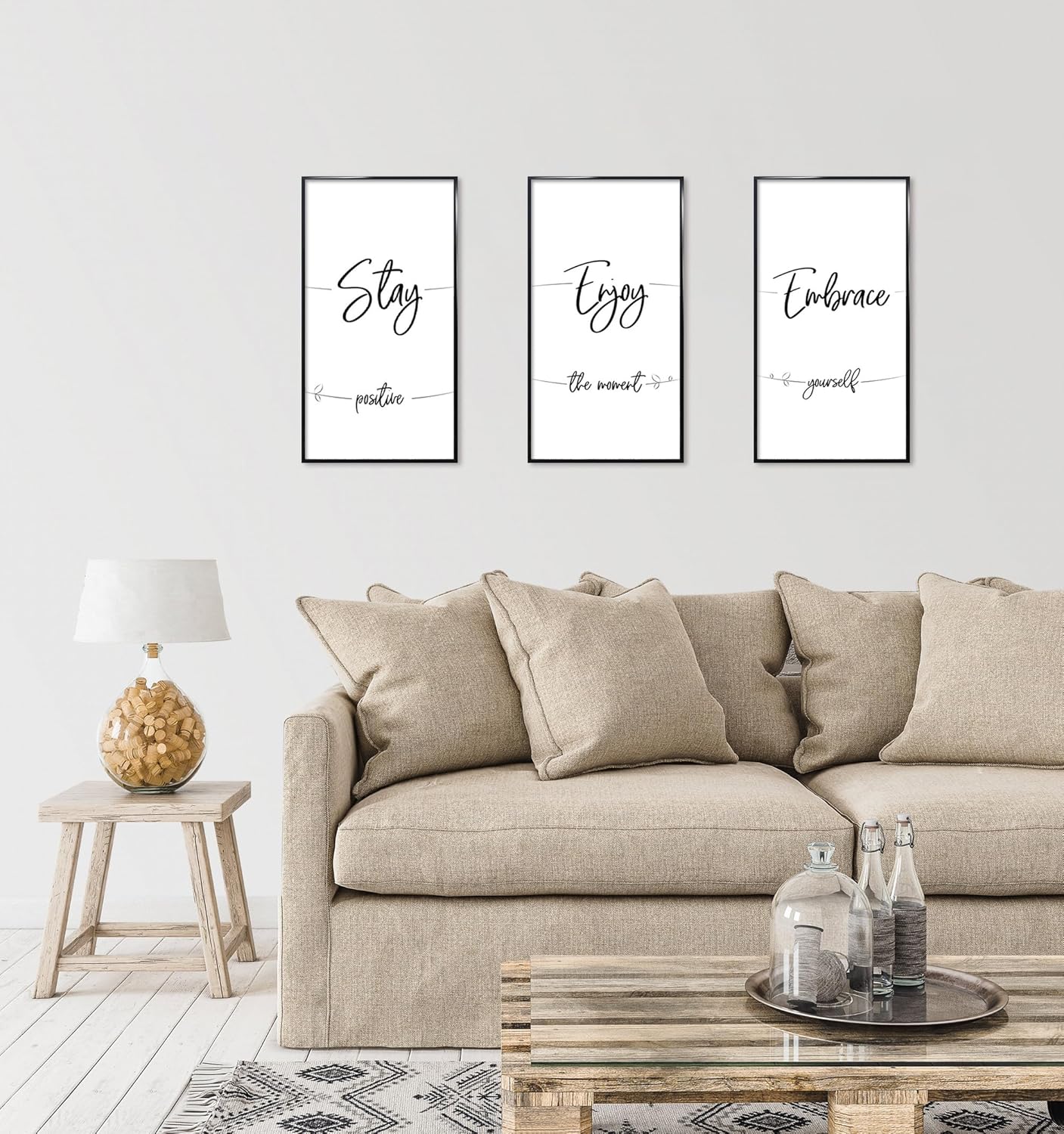 ELSKER&HOME 22.375 x 34 Poster Frame 3 Pack, Black Picture Frame for Horizontal or Vertical Wall Mounting, Sturdy and Scratch-proof