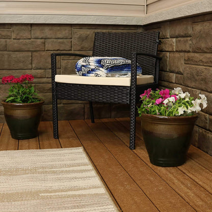 Sunnydaze Large Ceramic Plant Pot - Round Outdoor Glazed Ceramic Planter Pot with Drainage - Studio - Imperial Blue - 18.5"