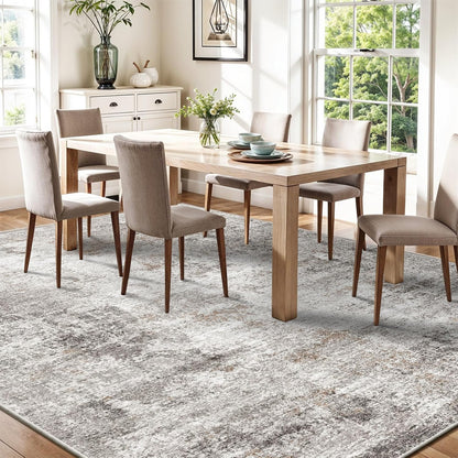 2x3 Washable Non-Slip Area Rug - Soft Low Pile Throw Rug for Kitchen Entryway Bedroom - Modern Indoor Door Mat with Rubber Backing (Beige Grey) - Colors B