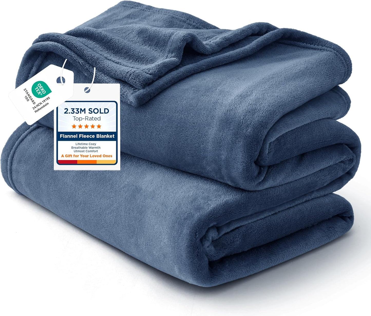 Bedsure GentleSoft Fleece Throw Blanket for Couch Grey - Lightweight Plush Fuzzy Cozy Soft Blankets and Throws for Sofa, Couch, Travel, Camping, 50x60 inches - Colors B