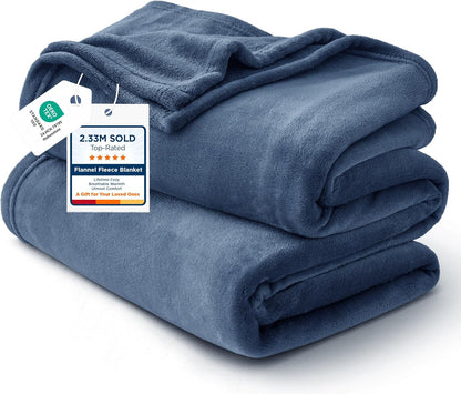 Bedsure GentleSoft Fleece Throw Blanket for Couch Grey - Lightweight Plush Fuzzy Cozy Soft Blankets and Throws for Sofa, Couch, Travel, Camping, 50x60 inches - Colors B