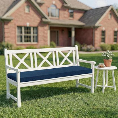 Outdoor Bench Cushion, Water-Resistant & Fade-Resistant, Porch Swing Cushions with Ties, Patio Furniture Seat Pads for Garden Loveseat Settee, Removable Cover Non-Slip Bottom, 48 x 16 Inch, Natural