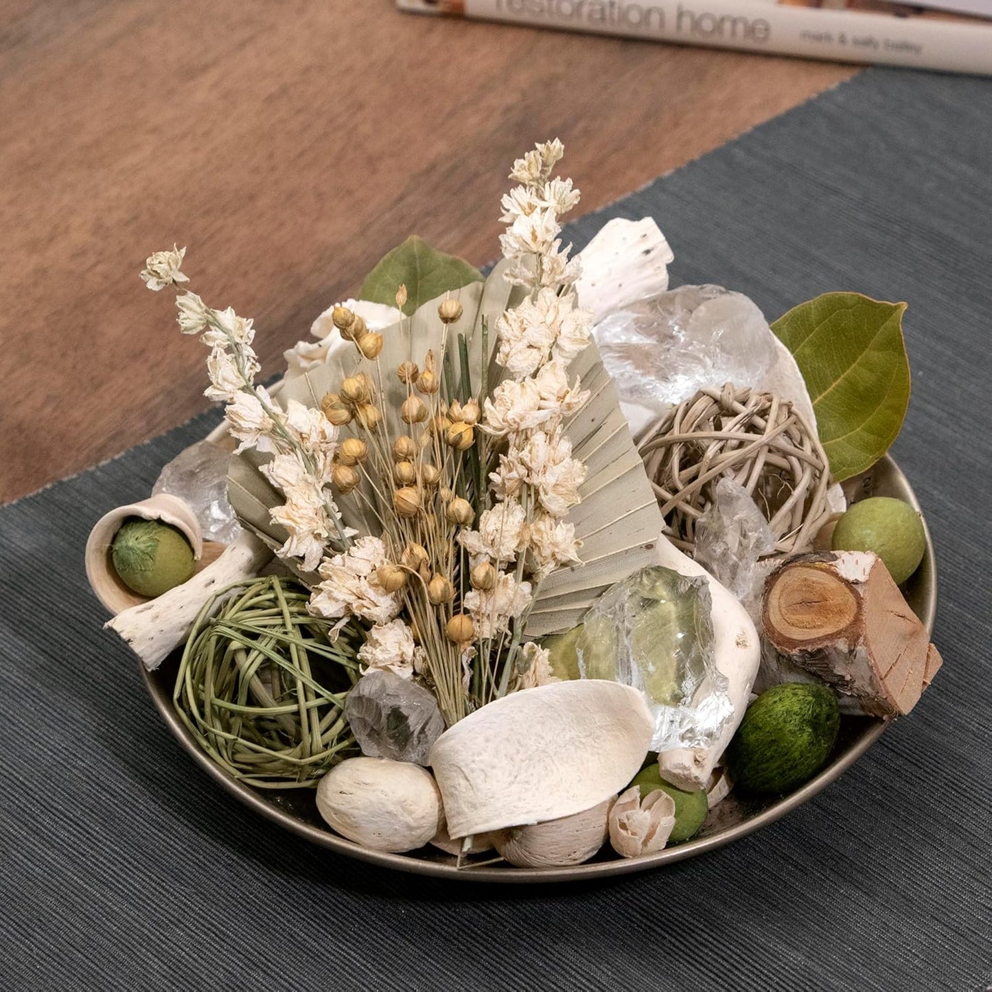 ANDALUCA Maison Box Fragrance Potpourri Decorative Vase & Bowl Filler Home Décor (Coconut Sandalwood)