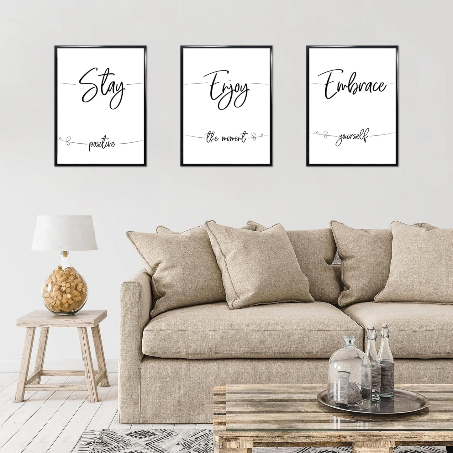 ELSKER&HOME 22.375 x 34 Poster Frame 3 Pack, Black Picture Frame for Horizontal or Vertical Wall Mounting, Sturdy and Scratch-proof