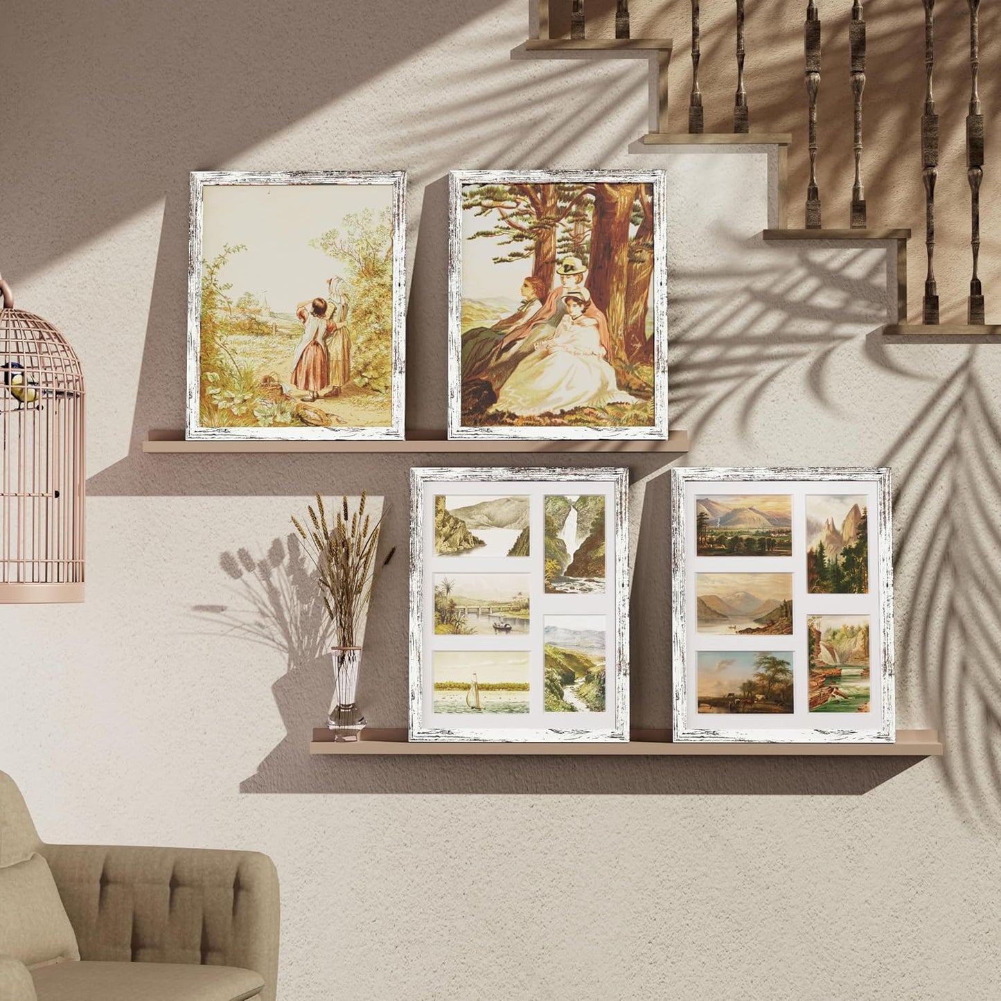 Vittanly 11x14 Collage Picture Frame, Displays 5Pcs 4x6 Pictures with Mat or 1Pcs 11x14 without Mat for Wall Mounting, Picture Frames Collage Wall Decor in Black, 1 Pack