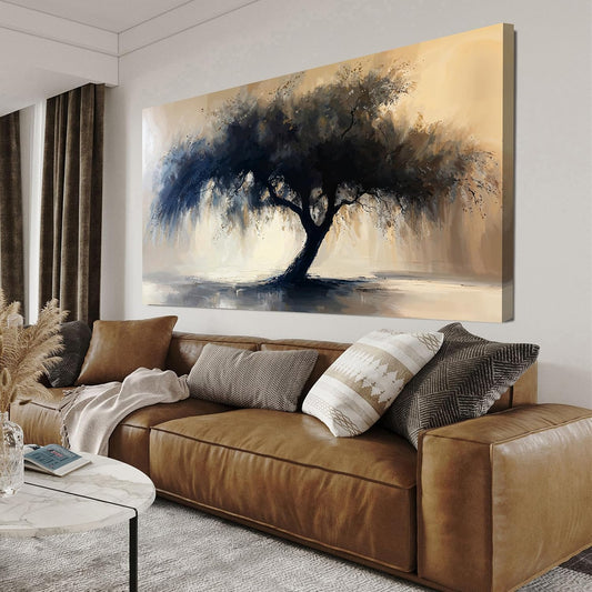Canvas Wall Art Decor Artwork for Walls Green Wall Art Decor Tree of Life Wall Art for Living Room Wall Art Paintings Prints Gold Tree Wall Decor Art Art Work for Room Home Office Wall Decor 24" X 48"