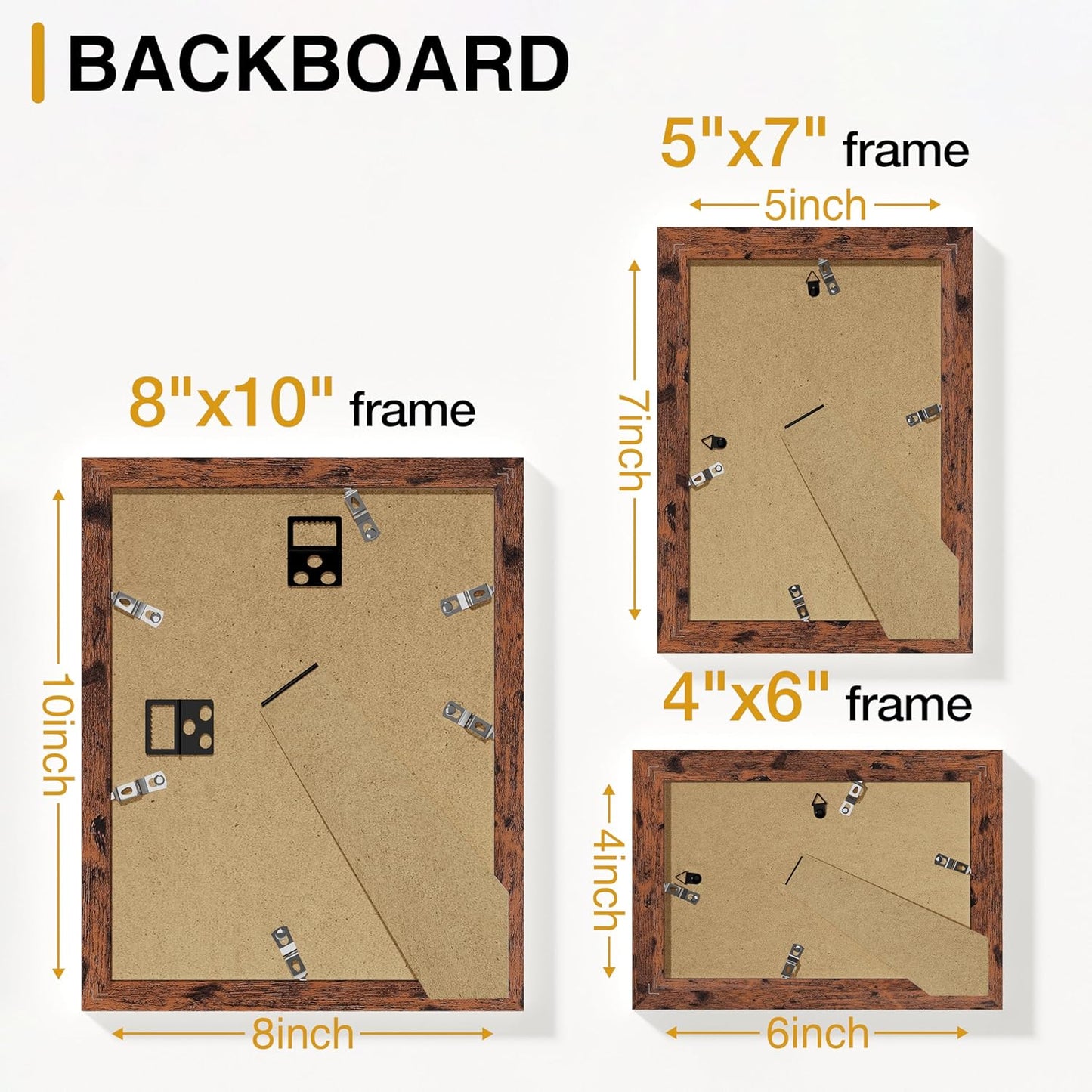Vittanly 15 Pack Picture Frames Collage Wall Decor for Mounting or Tabletop Display, Gallery Frame Set for Family, Multi Sizes Including 3pcs 8x10, 6pcs 5x7, 6pcs 4x6, Black