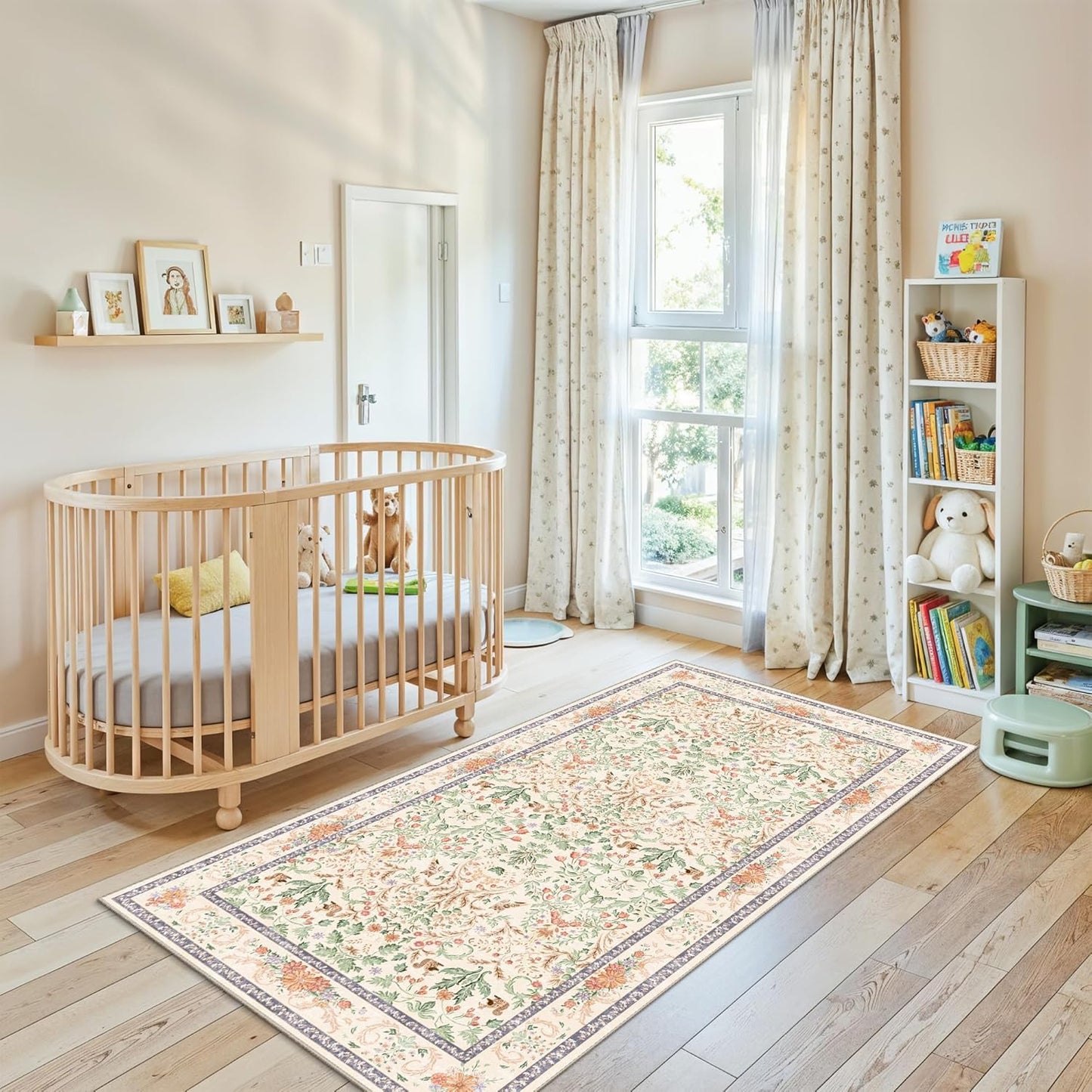 2x3 Washable Non-Slip Area Rug - Soft Low Pile Throw Rug for Kitchen Entryway Bedroom - Modern Indoor Door Mat with Rubber Backing (Beige Grey) - Colors A