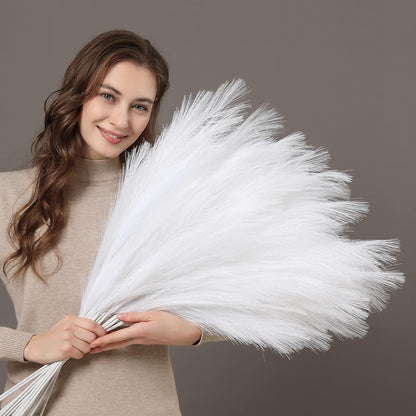 PERFNIQUE Faux Pampas Grass, 9PCS Pompas, Large Pompas Grass, 38'' Tall Pampas Grass for Floor Vase, Pampas Grass Decor Tall for Vase Fillers, Boho Rustic Farmhouse Home Decor(Natural Beige)