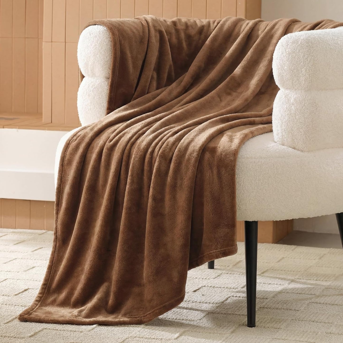 Bedsure GentleSoft Fleece Throw Blanket for Couch Grey - Lightweight Plush Fuzzy Cozy Soft Blankets and Throws for Sofa, Couch, Travel, Camping, 50x60 inches - Colors A
