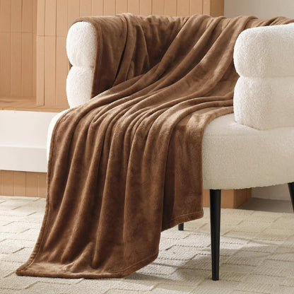 Bedsure GentleSoft Fleece Throw Blanket for Couch Grey - Lightweight Plush Fuzzy Cozy Soft Blankets and Throws for Sofa, Couch, Travel, Camping, 50x60 inches - Colors A