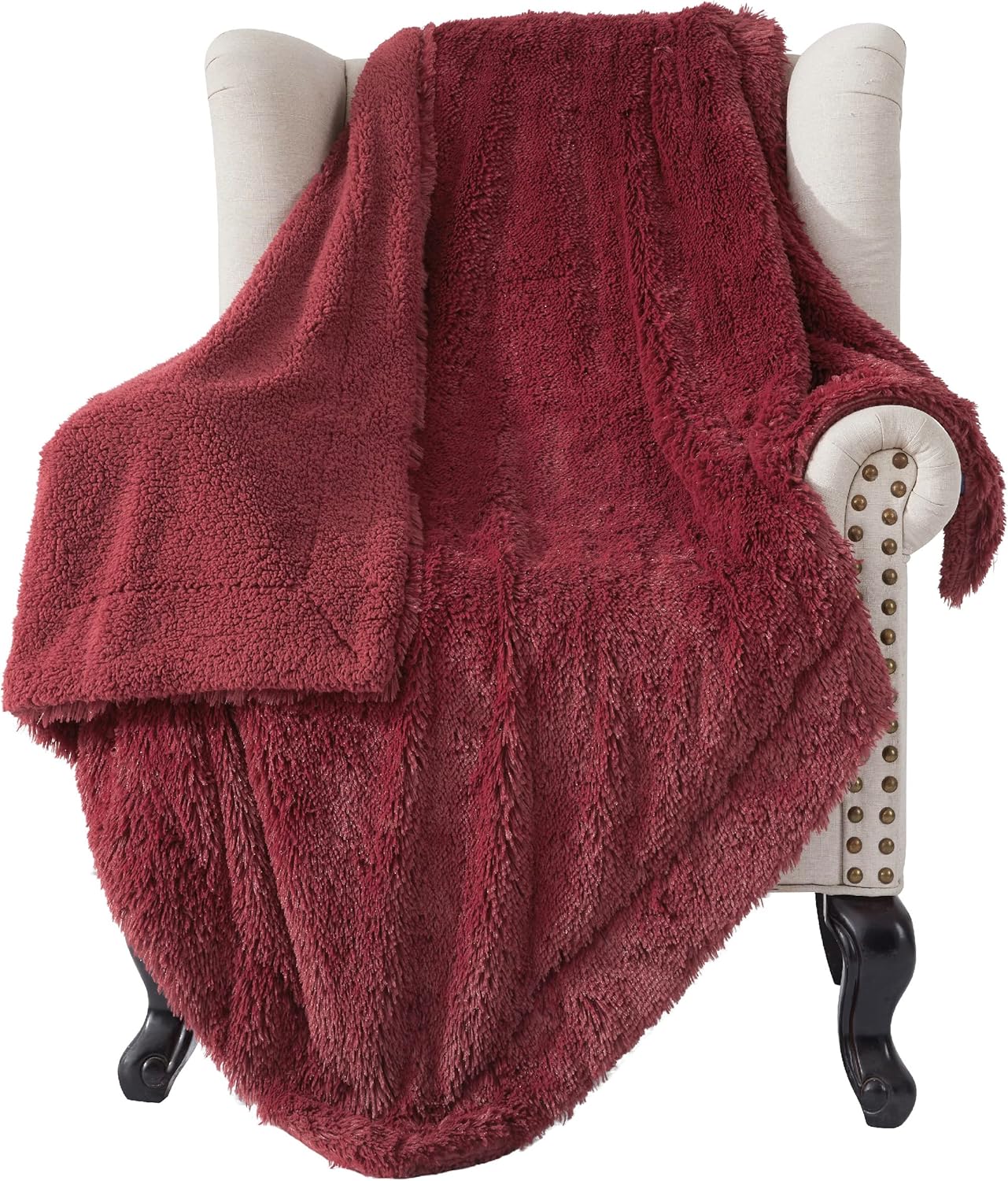 Bedsure GentleSoft Fluffy Fuzzy Faux Fur Throw Blanket for Couch, Soft Sherpa Fleece Cozy Gifts for Women, Plush Bed Blanket Room Decor for Men, Thick Warm Minky Teen Gifts Winter Bedding