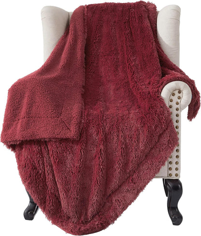 Bedsure GentleSoft Fluffy Fuzzy Faux Fur Throw Blanket for Couch, Soft Sherpa Fleece Cozy Gifts for Women, Plush Bed Blanket Room Decor for Men, Thick Warm Minky Teen Gifts Winter Bedding